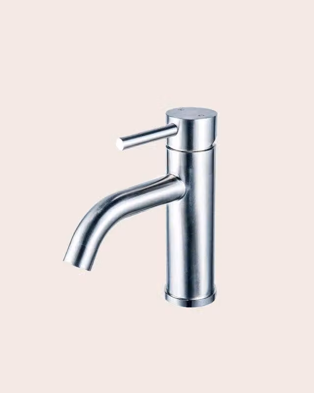 New Line Miscelatore Per Lavabo In Acciaio Inox Cromato
