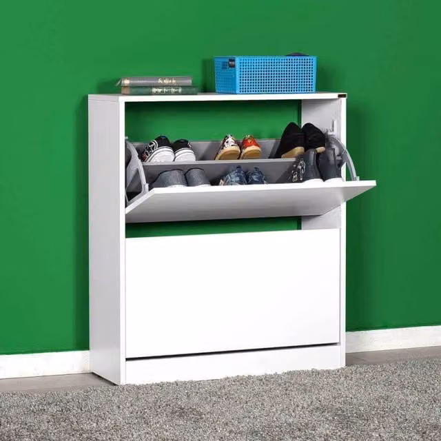 Scarpiera EFFEZETA SHC520 a due ante a ribalta bianco opaco