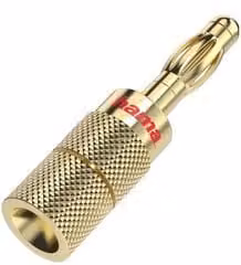 Adattatore connettore audio Loudspeaker Hama con jack da 3,5 mm colore oro