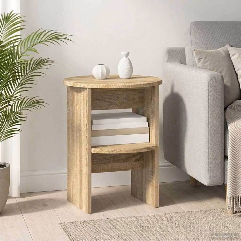 vidaXL Mobile laterale Rovere Sonoma in legno ingegnerizzato marrone L: 40 cm, P: 50 cm