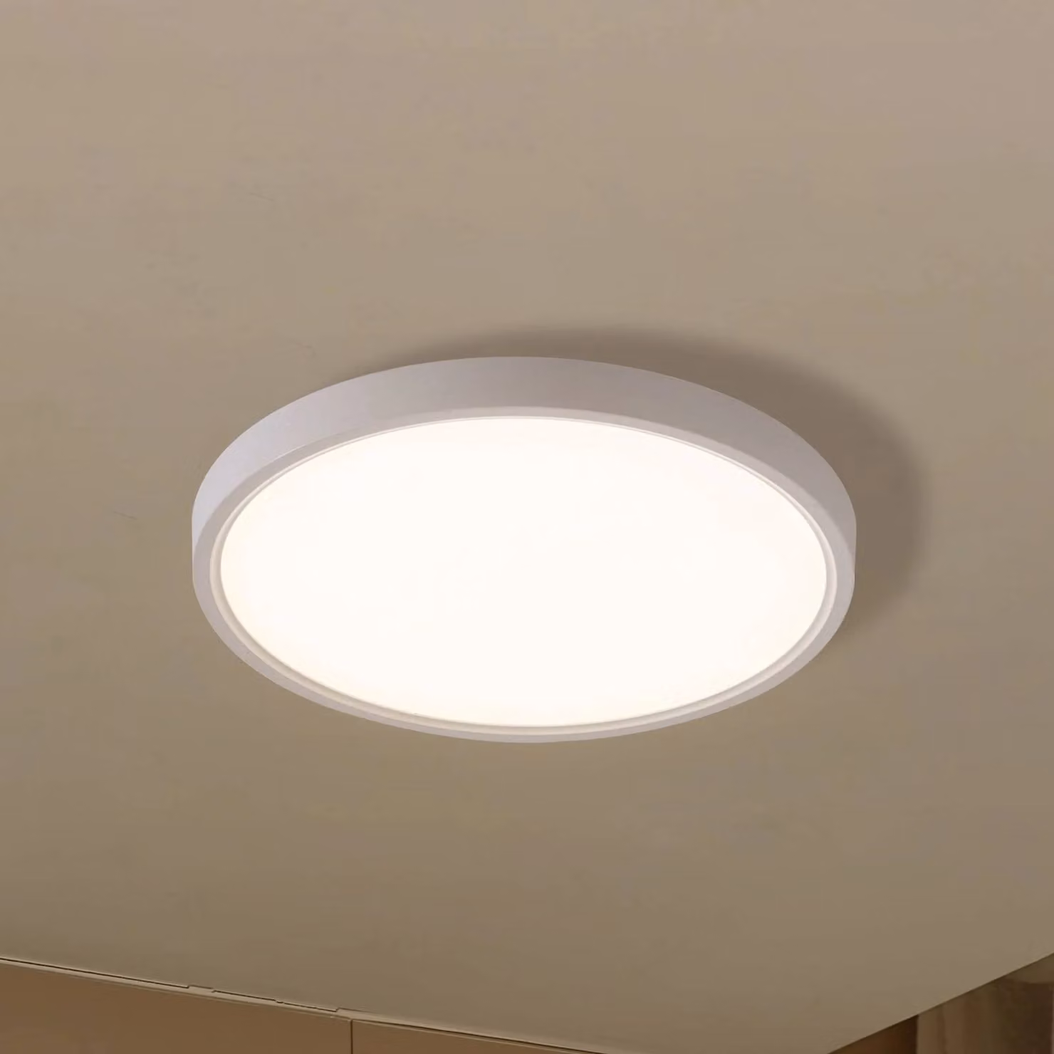 Plafoniera smart Deika Lindby, dimmerabile, Bianco / Opale, Soggiorno / Sala da pranzo, Plastica, Moderno