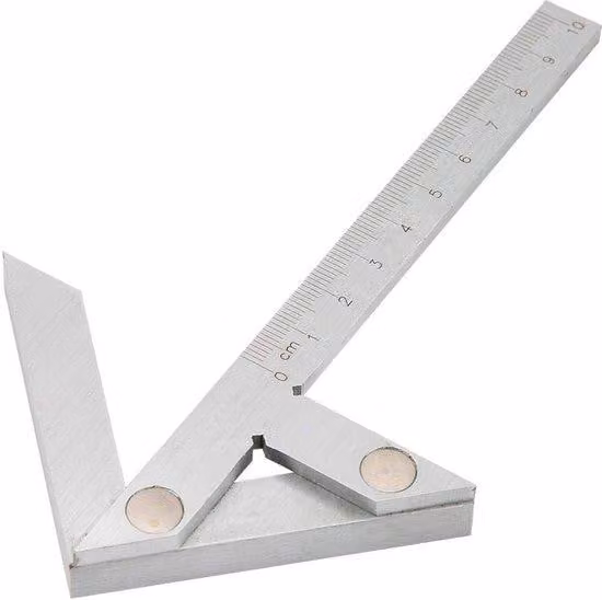 Misuratore digitale ad angolo - Misurazioni precise - 100x70 mm - Resistente agli urti - Acciaio al carbonio - Squadra angolare