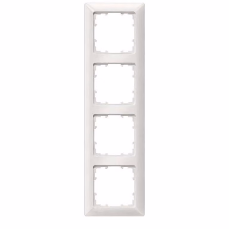 Cornice Siemens, quadrupla, linea DELTA, bianco titanio, 1 pz.