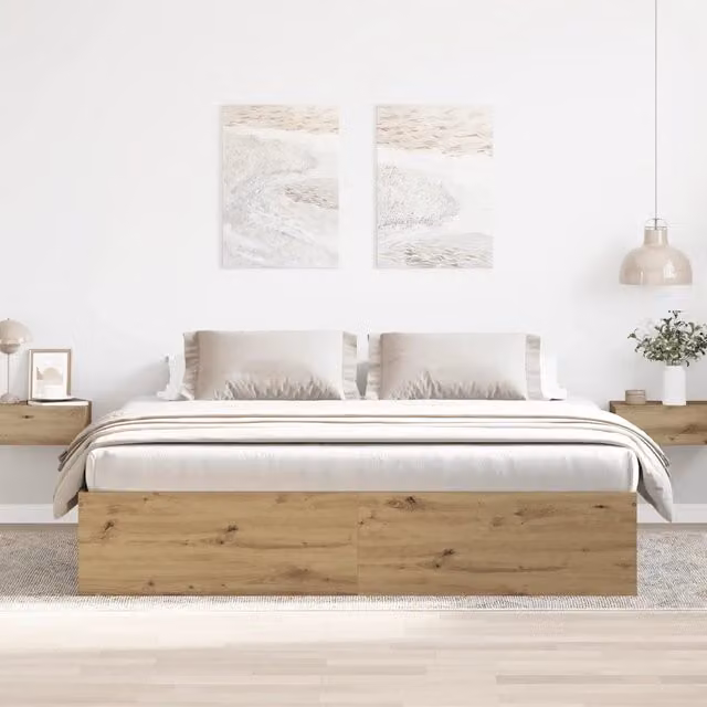 Giroletto senza Materasso Rovere Artigianale 180x200 cm 3328862