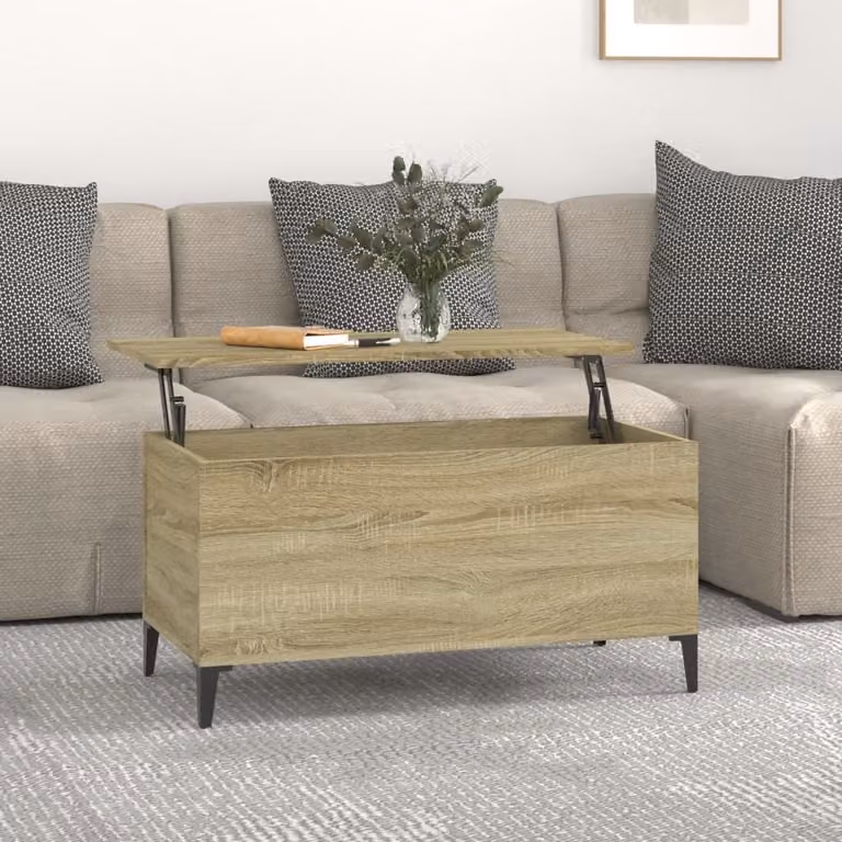 Maison Exclusive - Tavolino Sonoma in rovere 90x44,5x45 cm Materiale ligneo