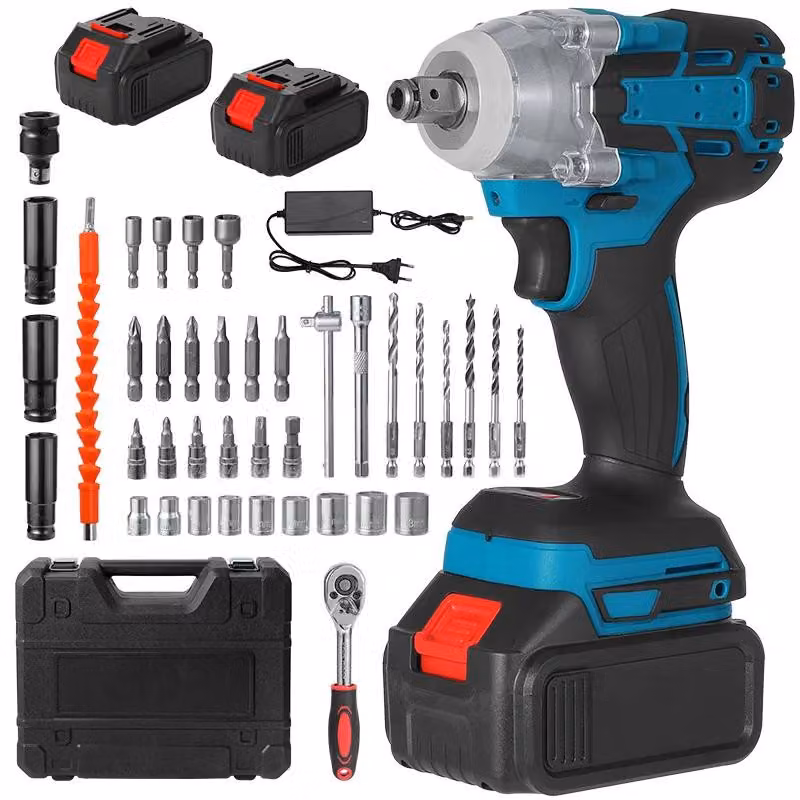 Avvitatore a impulsi elettrico – Senza fili, 1200 Nm di coppia – Motore brushless – Attacco da 1,27 cm – 2 batterie – 18 V