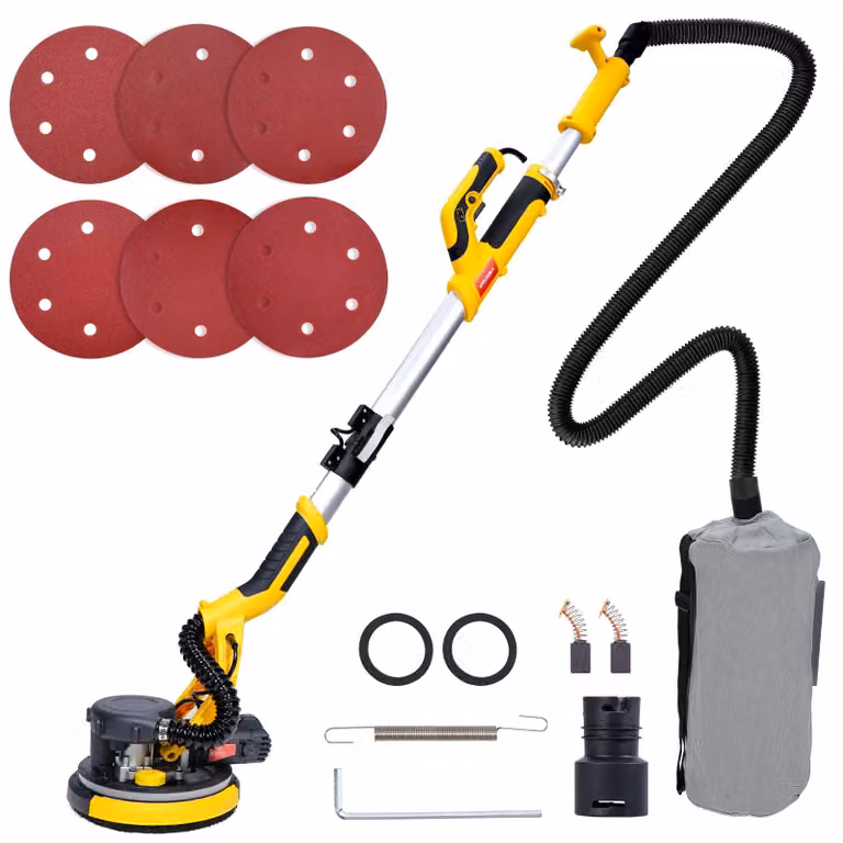 Levigatrice elettrica per muri - Potenza: 750 W - Diametro del disco abrasivo: 214 mm - Con sistema di aspirazione