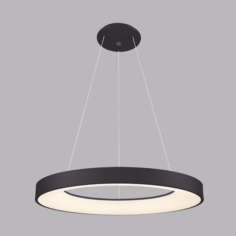 Lampadario LED dimmerabile BELLA, Variante: Ø 600mm, 50W, 3450lm, 3000K/4000K, nero, TRIAC