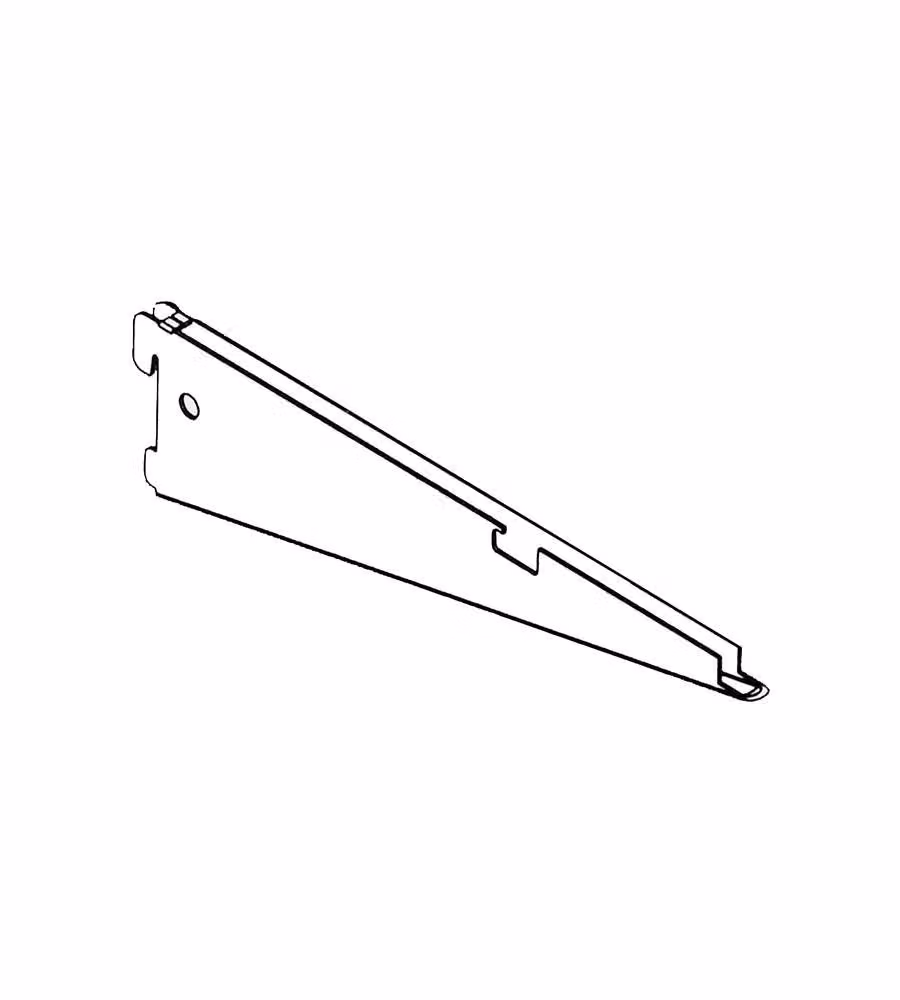 Reggimensola per ripiano in filo - 42 cm. - alluminio bianco