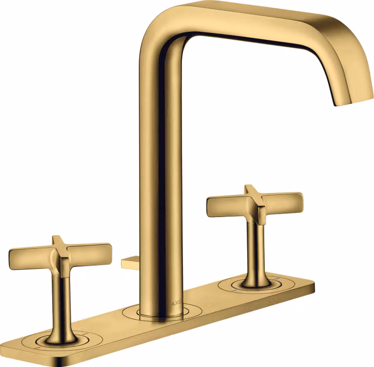 hansgrohe AXOR Citterio E Mélangeur lavabo 3 trous 170 avec vidage escamotable et assiette, 36116990, 36116990