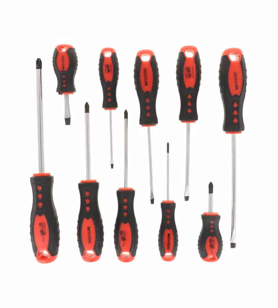 Set Giraviti Taglio E Phillips Acciaio S2 10 Pz