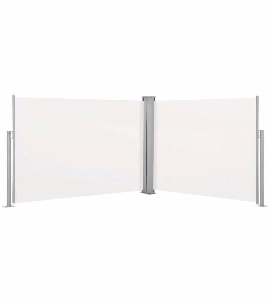 vidaXL Tenda da Sole Laterale Retrattile Beige L: 1000 cm, H: 120 cm – 2