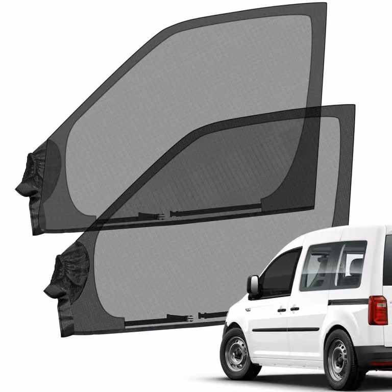 Zanzariera per finestrini laterali per VW Caddy dal 2004 al 2025, set da 2 con custodia