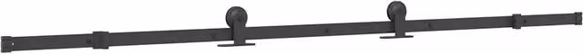 Porta Scorrevole Moderna vidaXL in Vetro e Alluminio Nero L: 76 cm, H: 205 cm