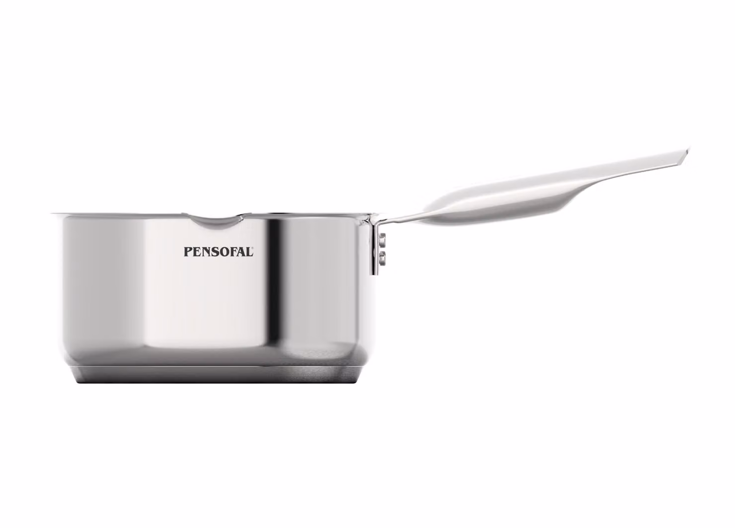 Casseruola bollilatte in Acciaio inox antiaderente PFAS Free per induzione, un manico e due beccucci, linea New Era, diam. 16 cm