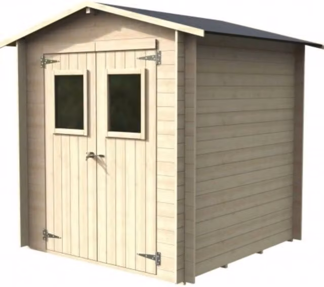 Casetta Oslo Alce in legno color beige L: 248 cm x P: 248 cm x H: 216 cm