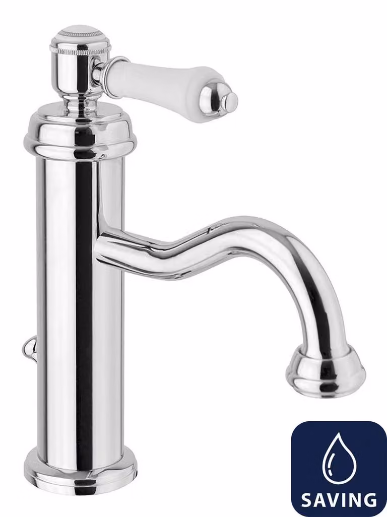 Sapho VIENNA Miscelatore per lavabo con set di scarico, cartuccia di ricambio ECO, cromato