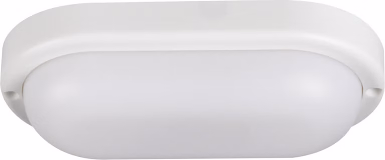 Plafoniera LED ovale TOLU bianca 6W, luce bianca neutra 420 lm, plastica, dimensioni: 3,8 x 15,8 x 8,5 cm, IP54, Miledo