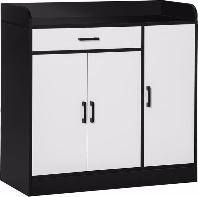 EasyComfort Mobiletto da Cucina Moderno in MDF con 2 Armadietti, 1 Cassetto e Ripiani Regolabili, L/P/H: 90 x 40 x 90 cm – 1