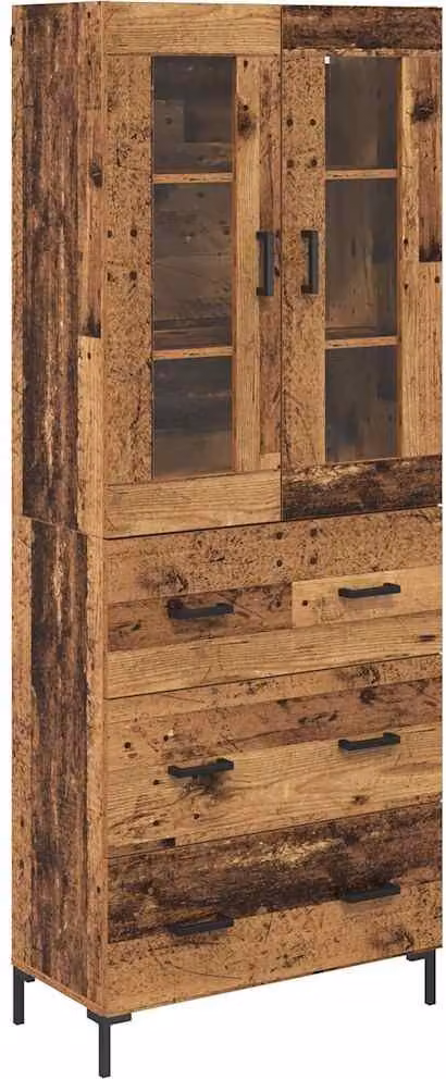 Credenza con cassetto 2 pcs Legno vecchio Legno multistrato