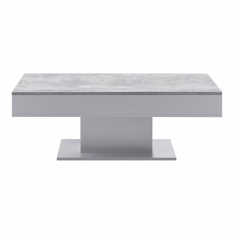 In And OutdoorMatch Tavolino Adelle - Con vano portaoggetti - 110x60x40 cm - Grigio cemento - Truciolare - Design moderno
