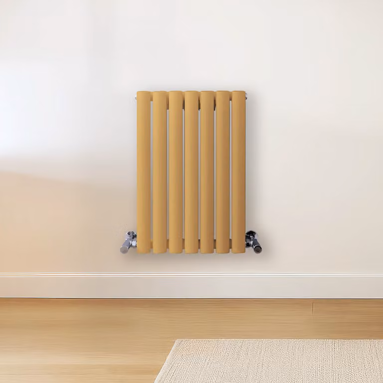 Radiatore di Design Orizzontale Giallo (Autumn Giallo) - 600mm x 413mm - Pannello Doppio  - Revive