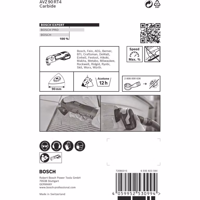 Bosch 2608900047 Bosch EXPERT Starlock Carbide Schleifplatte AVZ90RT4