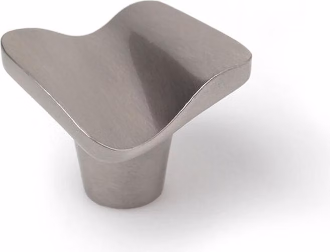 Blister con 4 pomelli in metallo per mobili, nichelato opaco mod.749 32x31mm rei