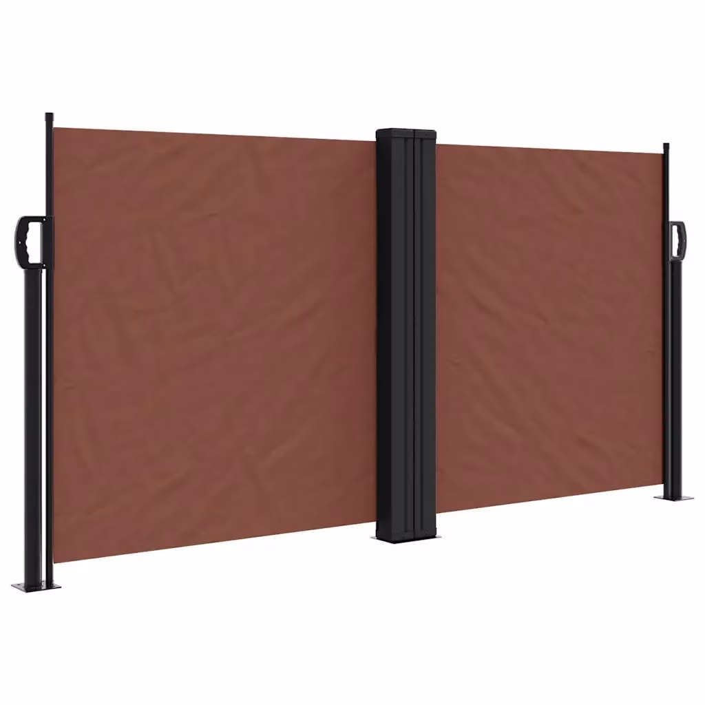 Tenda da Sole Laterale Retrattile DESIGN IN Marrone in Poliestere e Acciaio L: 600 cm, H: 120 cm – 2
