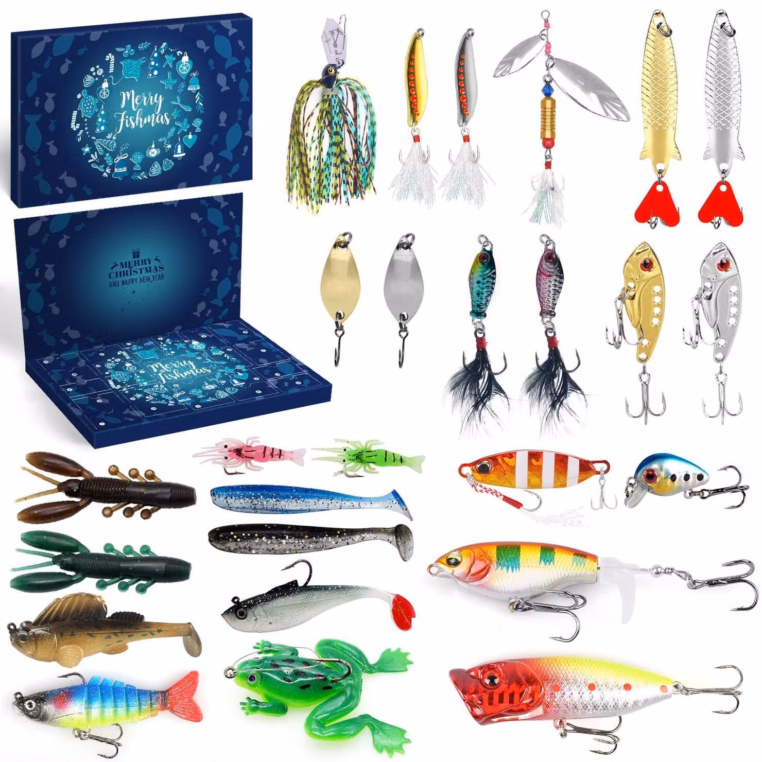 Solidchoice - Calendario dell'Avvento per gli amanti del pesce, con 24 sorprese