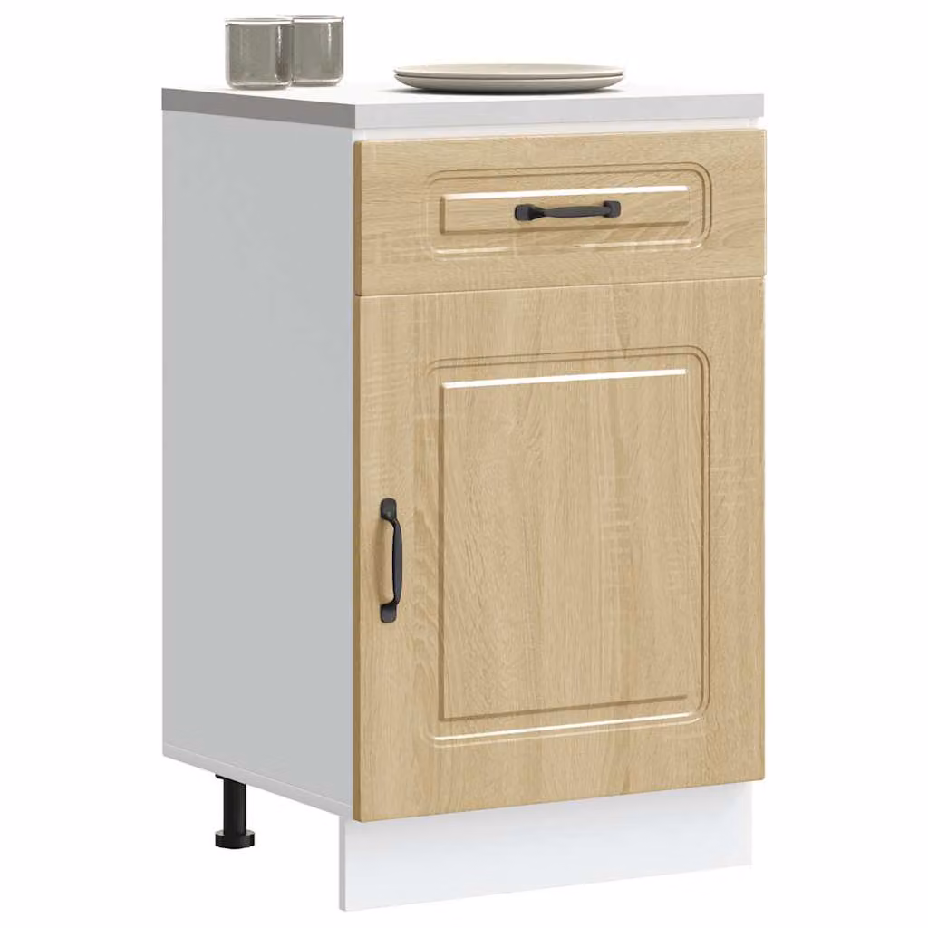 Base da cucina moderna vidaXL Kalmar Rovere Sonoma in legno marrone L/P/H: 46 x 50 x 81,5 cm