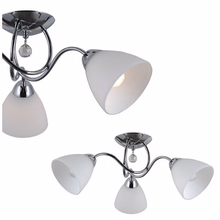 Lampada da soffitto cromata LUGANO PND-5643-3 Italux
