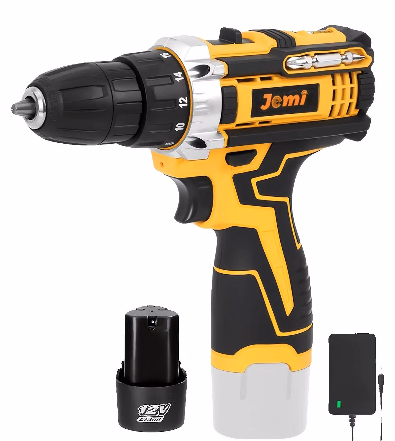 Trapano avvitatore a batteria, 3 modalità, 2 velocità, 12V, 1 batteria inclusa, omologato CE