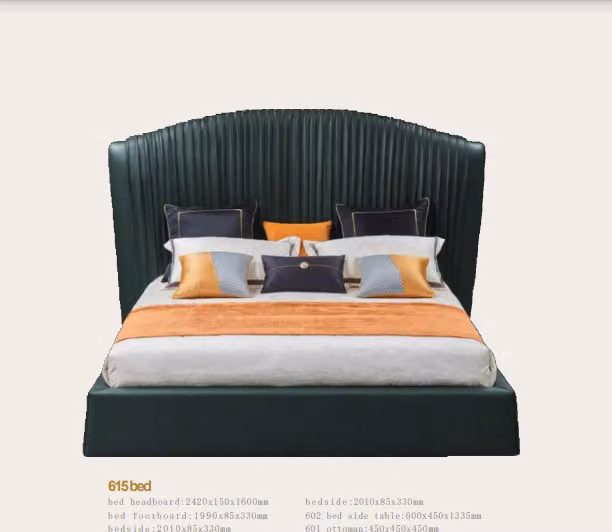 Bett Polster Design Luxus Doppel Betten Beige 180x200 Schlaf Zimmer Leder Hotel
