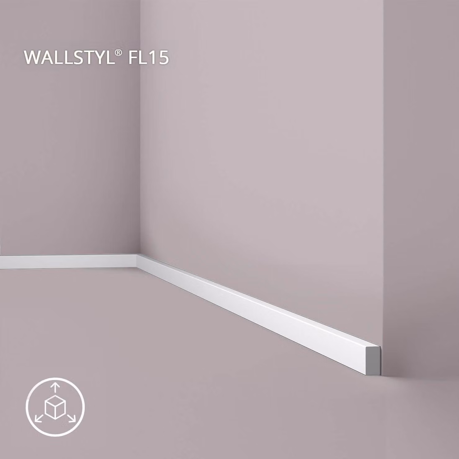 NMC FL15 WALLSTYL Noel Marquet Battiscopa modanatura per zoccoli 2 m