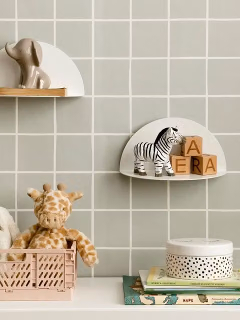 Moon Kenay Home scaffale in metallo bianco per bambini a parete