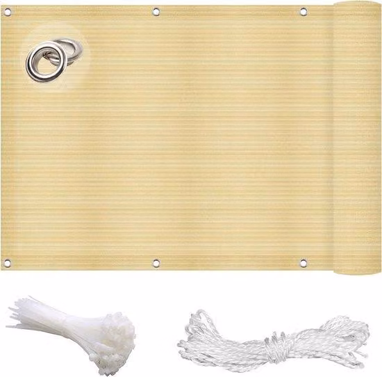 Protezione da giardino - Paravento - Giardino - Maggiore privacy - Resistente ai raggi UV e al vento - 60x100 cm - Colore crema