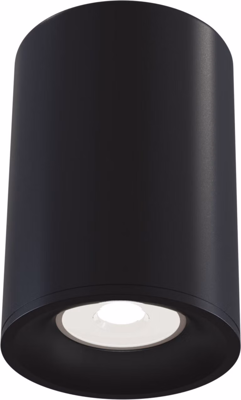 Plafoniera Maytoni Slim in alluminio nero, attacco GU10, dimmerabile, senza lampadina