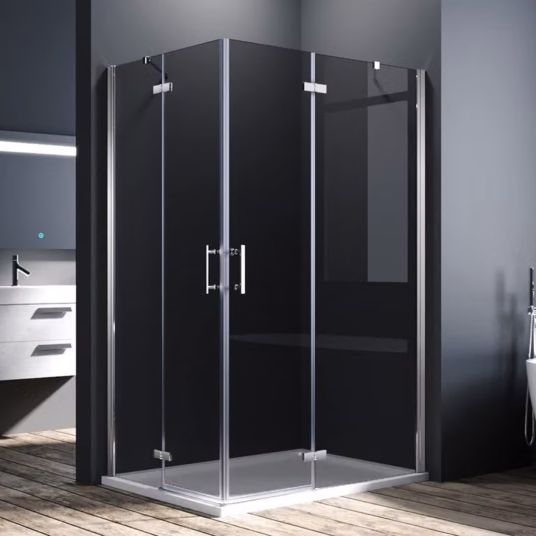 Cabina doccia porta a soffietto 120x100x195cm ingresso angolare bagno porta a battente doccia porta a soffietto nano vetro porta a soffietto a battente
