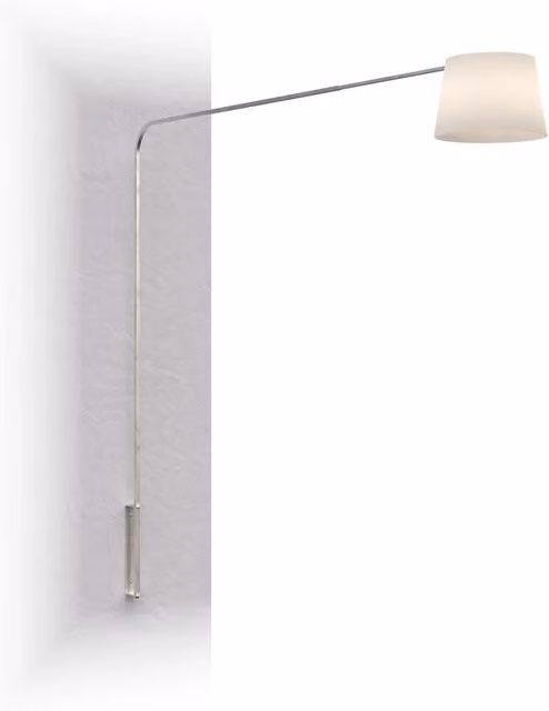 Piantana Contemporanea Corner Metallo Cromo Diffusore Bianco 1 Luce E27