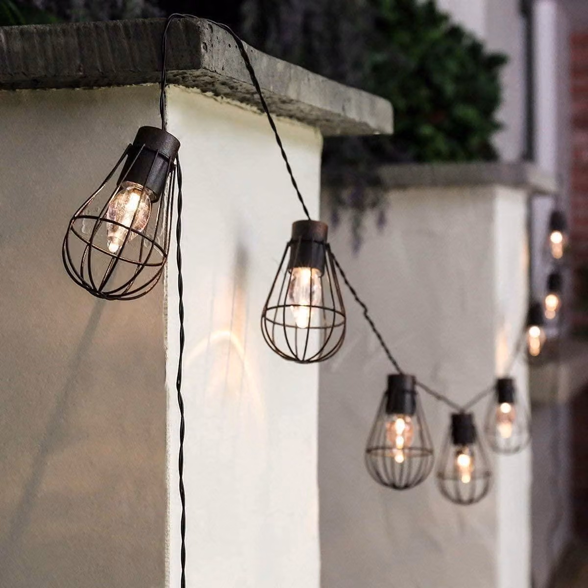 Catena luminosa solare, 3,8 metri, 10 LED, stile vintage, impermeabile, per uso esterno