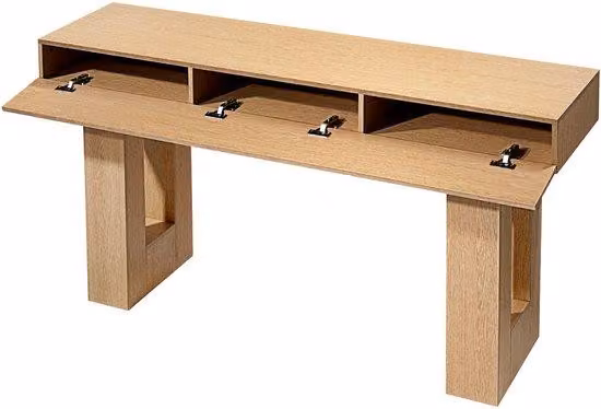Tavolo in legno di 160 cm, tavolo rettangolare per l'ingresso, ideale per corridoio, camera da letto, soggiorno o atrio, tavolo sottile con design rustico e dallo stile country, facile da montare, finitura in legno massello