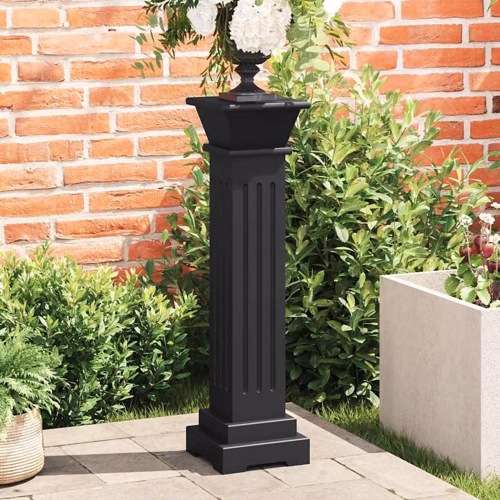 Piedistallo per piante classico vidaXL in MDF nero L/P/H: 17 x 17 x 66 cm