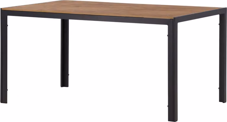 FURNLUX Tavolo da pranzo per esterni Break Brown And Black 90cm / Colore principale: Marrone / Dimensioni: 90 x 150 x 75 cm