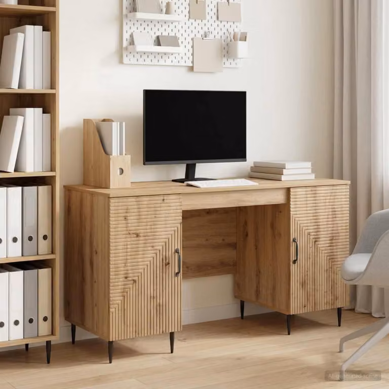 Maison Exclusive - Scrivania in rovere Artisan 142,5 x 50 x 75 cm, materiale a base di legno