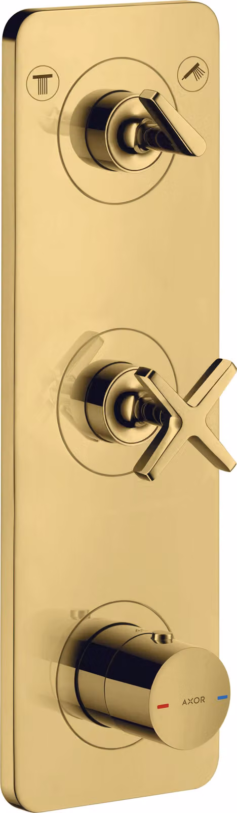 hansgrohe AXOR Citterio E module thermostat encastré 38 x 12 pour 2 consommateurs, 36703990, 36703990