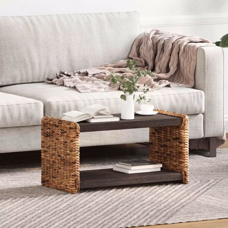 vidaXL Tavolino da salotto moderno in legno marrone L: 70 cm, P: 35 cm, H: 35 cm