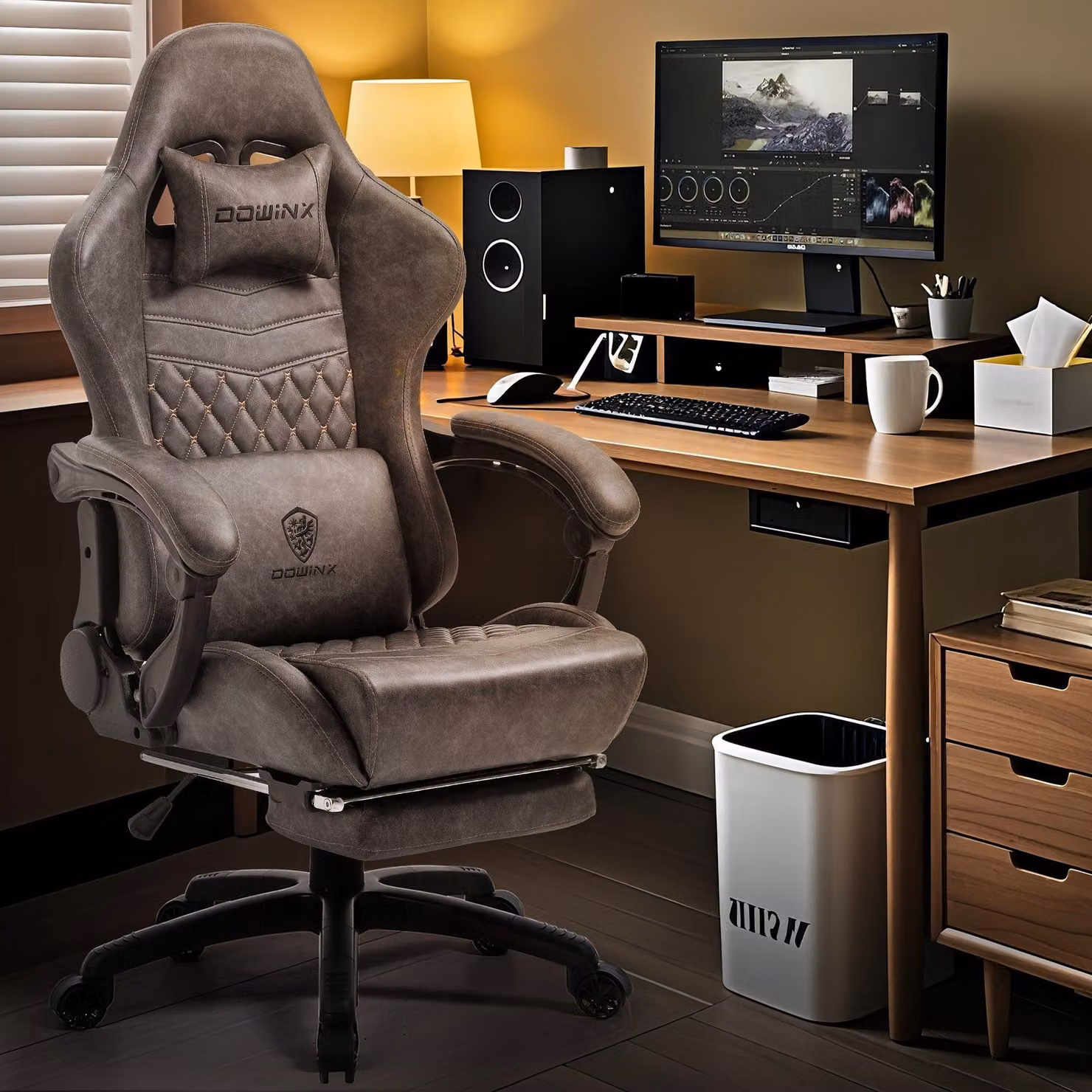 Sedia ergonomica da gaming - Sedia da ufficio - Sedia per computer - Sedia da corsa - Sedia da ufficio - Schienale regolabile