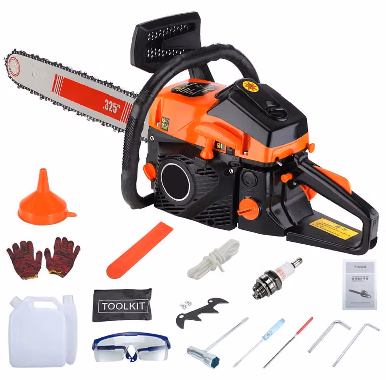 Motosega a benzina - Motosega a benzina da 68 cm³ - 6000 W - Motore a 2 tempi - Lame da 50,8 cm - Costruzione robusta - Ideale per l'abbattimento di alberi e lavori forestali