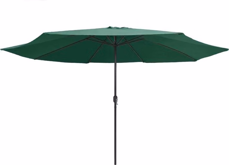 Ombrellone da Giardino con Palo in Metallo 390 cm Verde